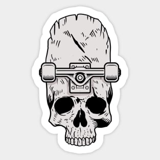 Skateboard Wheels Real Skull Skateboarding Gift Sticker